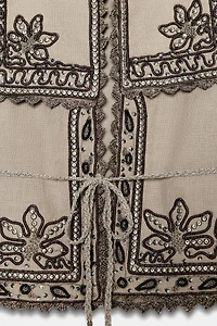 EMBROIDERED BELTED VEST ZW COLLECTION