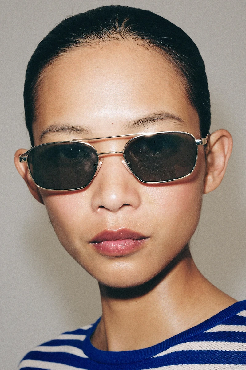 RECTANGULAR METAL SUNGLASSES