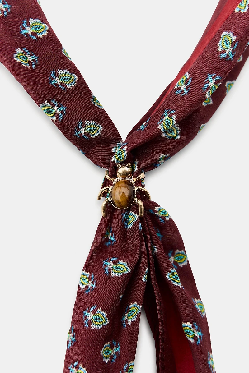 BANDANA IMPRIMÉ AVEC SOIE ARAIGNÉE