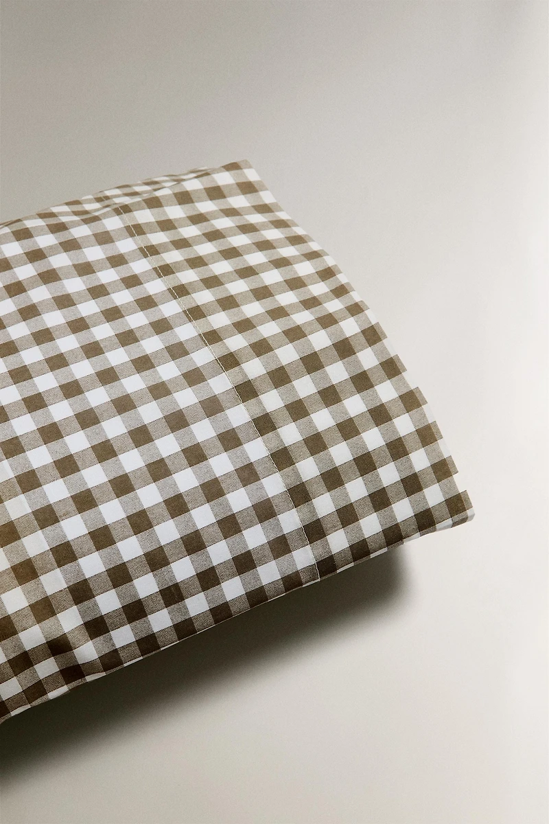 COTTON CHECK PILLOWCASE