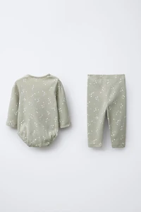 BODYSUIT AND LEGGINGS SET WITH TREES