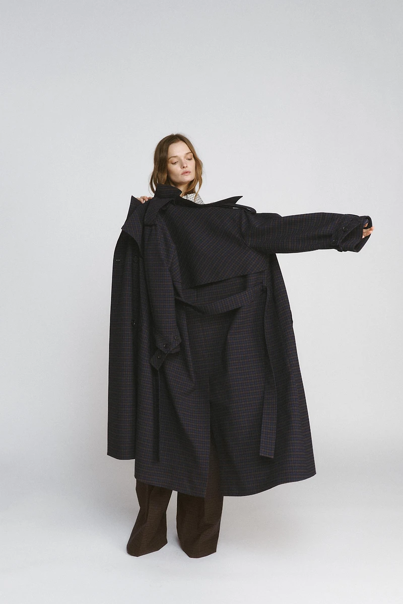 TRENCH À CARREAUX ZW COLLECTION ÉDITION LIMITÉE