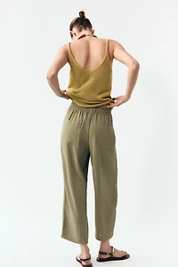 RUSTIC ELASTIC WAIST PANTS
