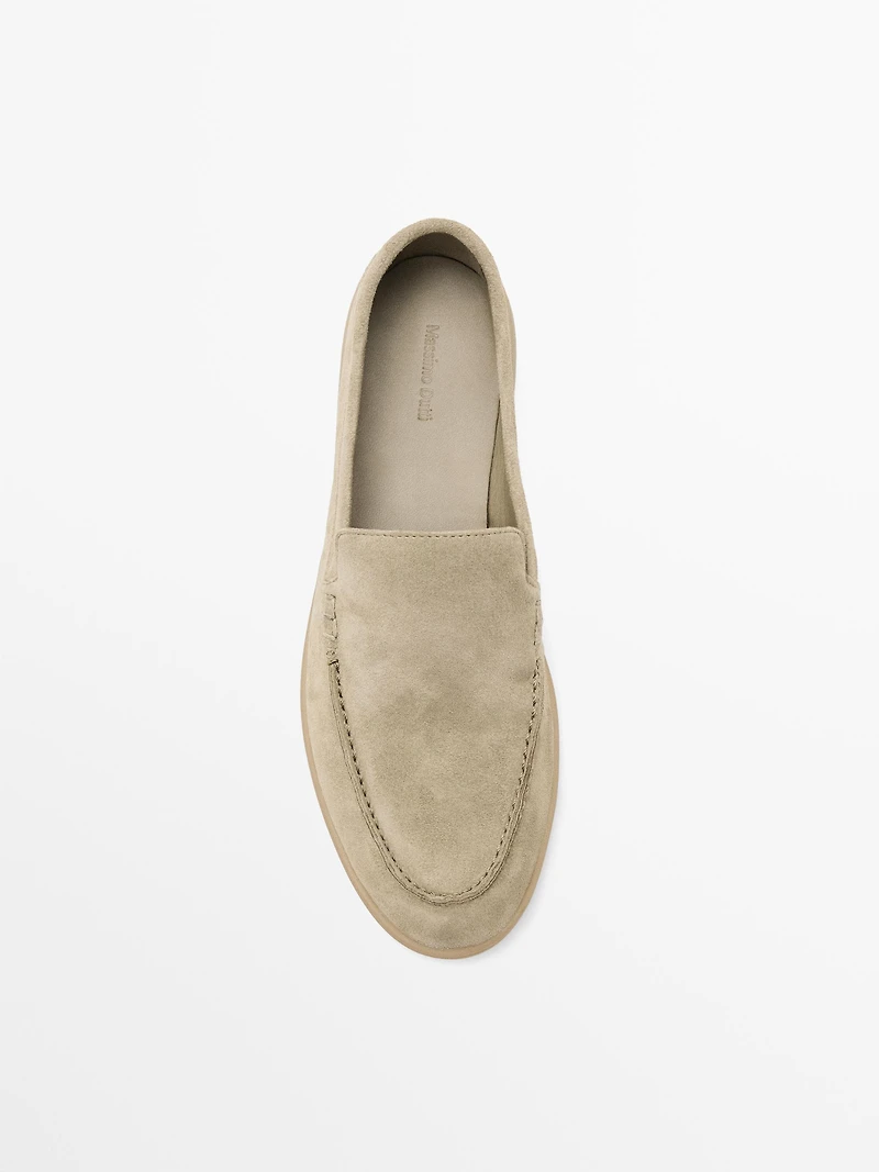 Mocassins croûte de cuir
