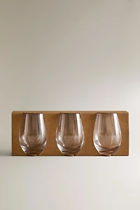 SET OF ROUNDED GLASS TUMBLERS (SET OF 3)