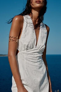 EMBROIDERED MIDI DRESS