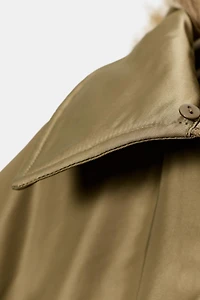 ZW COLLECTION FAUX FUR COLLAR BOMBER JACKET