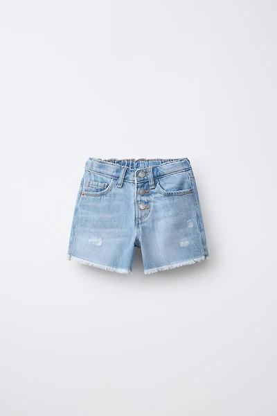 BERMUDA EN JEAN DÉCHIRÉ