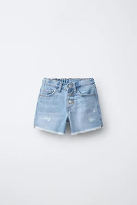 BERMUDA EN JEAN DÉCHIRÉ