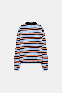 STRIPED KNIT POLO