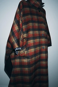 PLAID WOOL CAPE ZW COLLECTION LIMITED EDITION