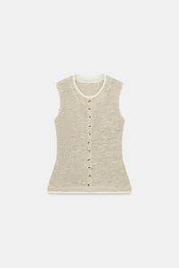 BUTTONED VEST TOP