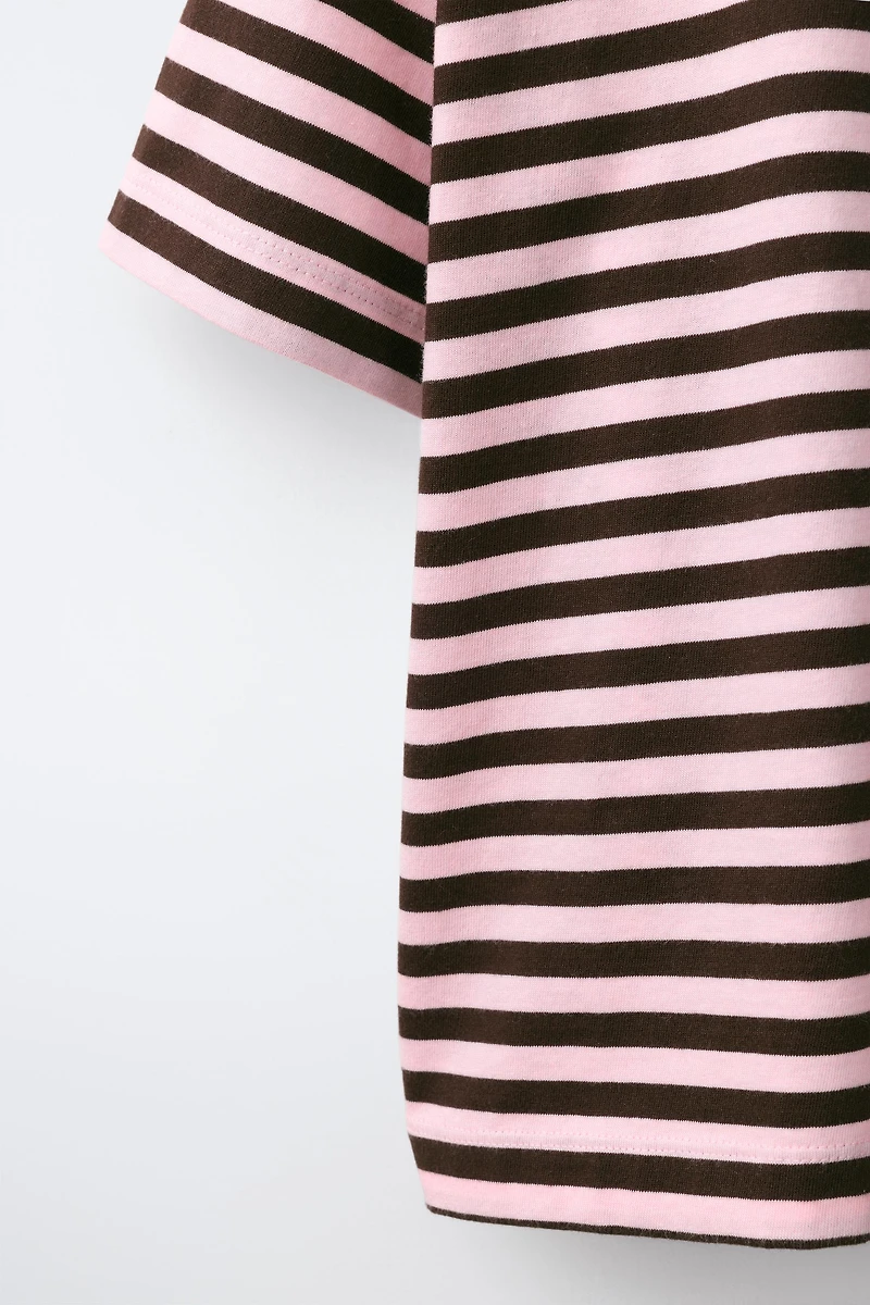STRIPE PRINT T-SHIRT