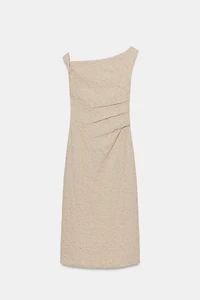 ROBE EN JACQUARD À PLIS