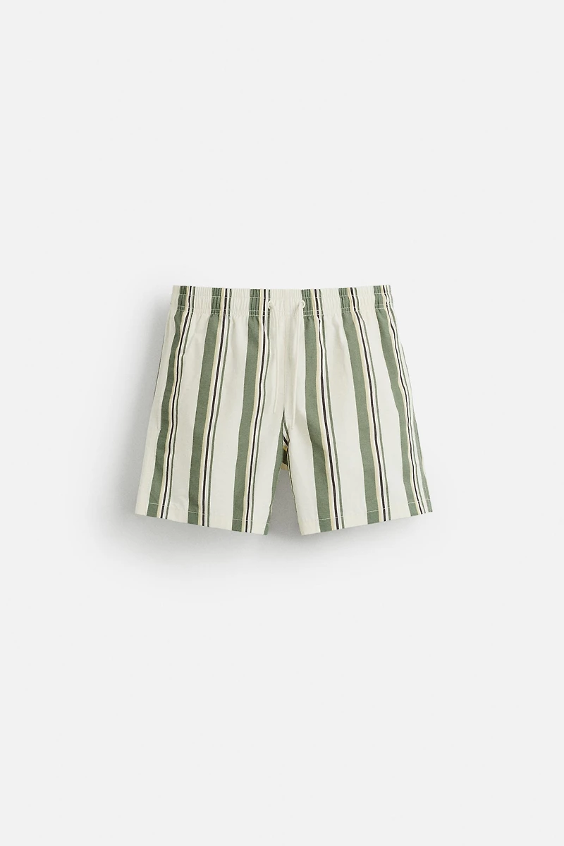 STRIPED MID-LENGTH SWIMSUIT