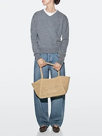 Tote bag moyen format 100 % raphia