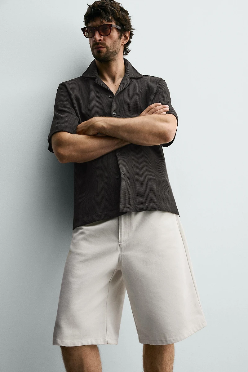 TEXTURED REGULAR FIT SHIRT