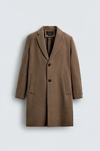 REGULAR FIT WOOL BLEND COAT