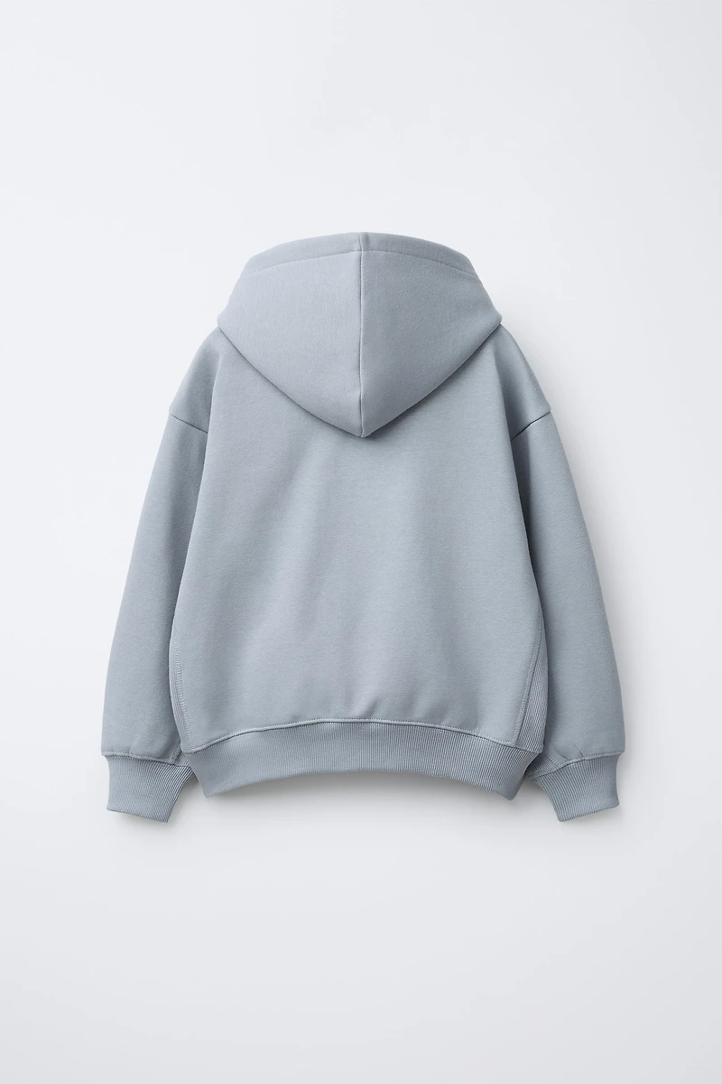 PLUSH SWEATSHIRT AND JOGGER PANTS SET WITH TEXT