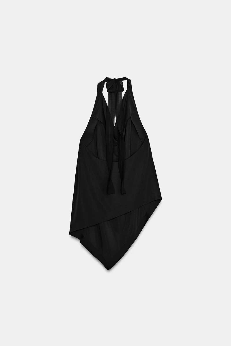 DRAPED CREPE TOP