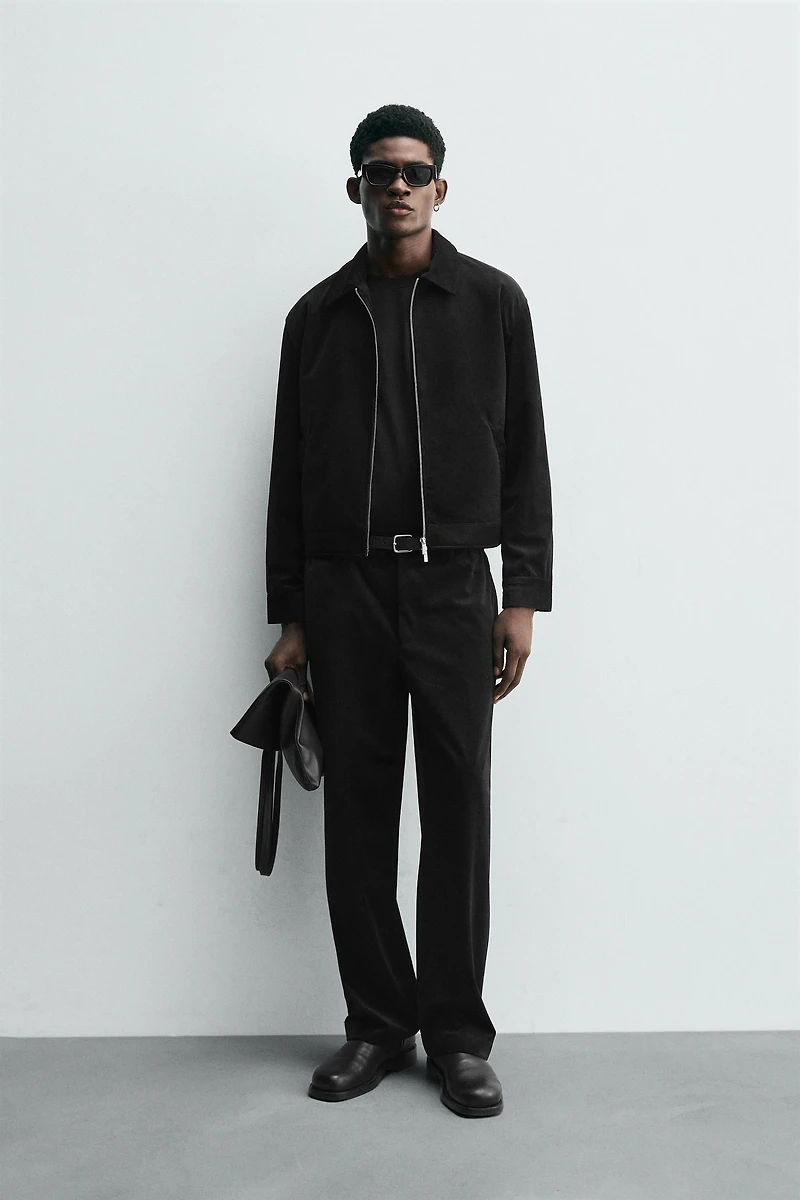 VELVET TEXTURED PANTS