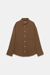 OVERSIZED GAUZE SHIRT WITH POCKET