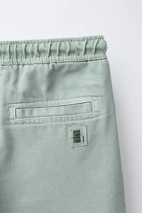 STRAIGHT FLOWY TWILL SHORTS