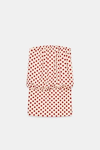ROBE BUSTIER À POIS