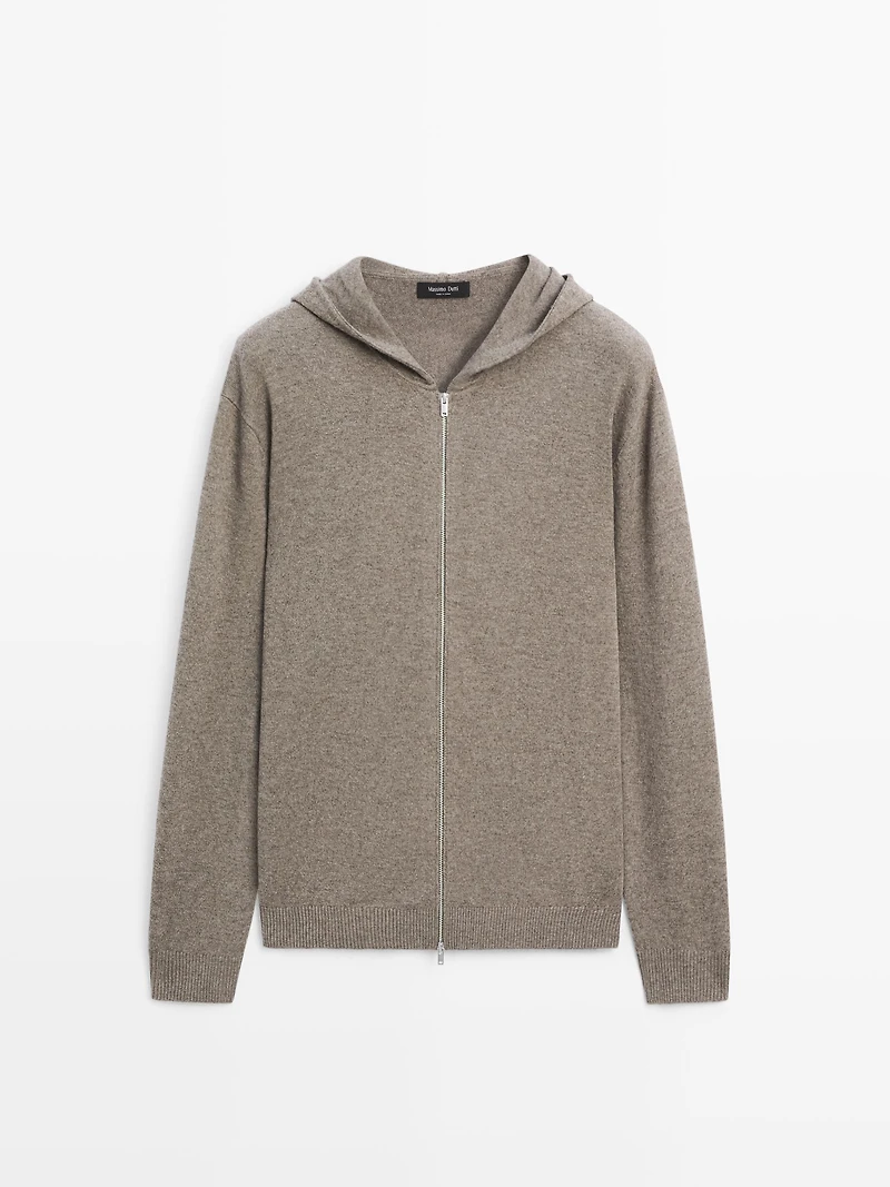 Cardigan laine à capuche
