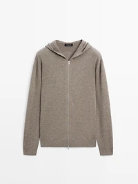 Cardigan laine à capuche