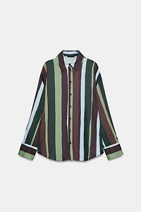 BLOUSE SATINÉE À RAYURES