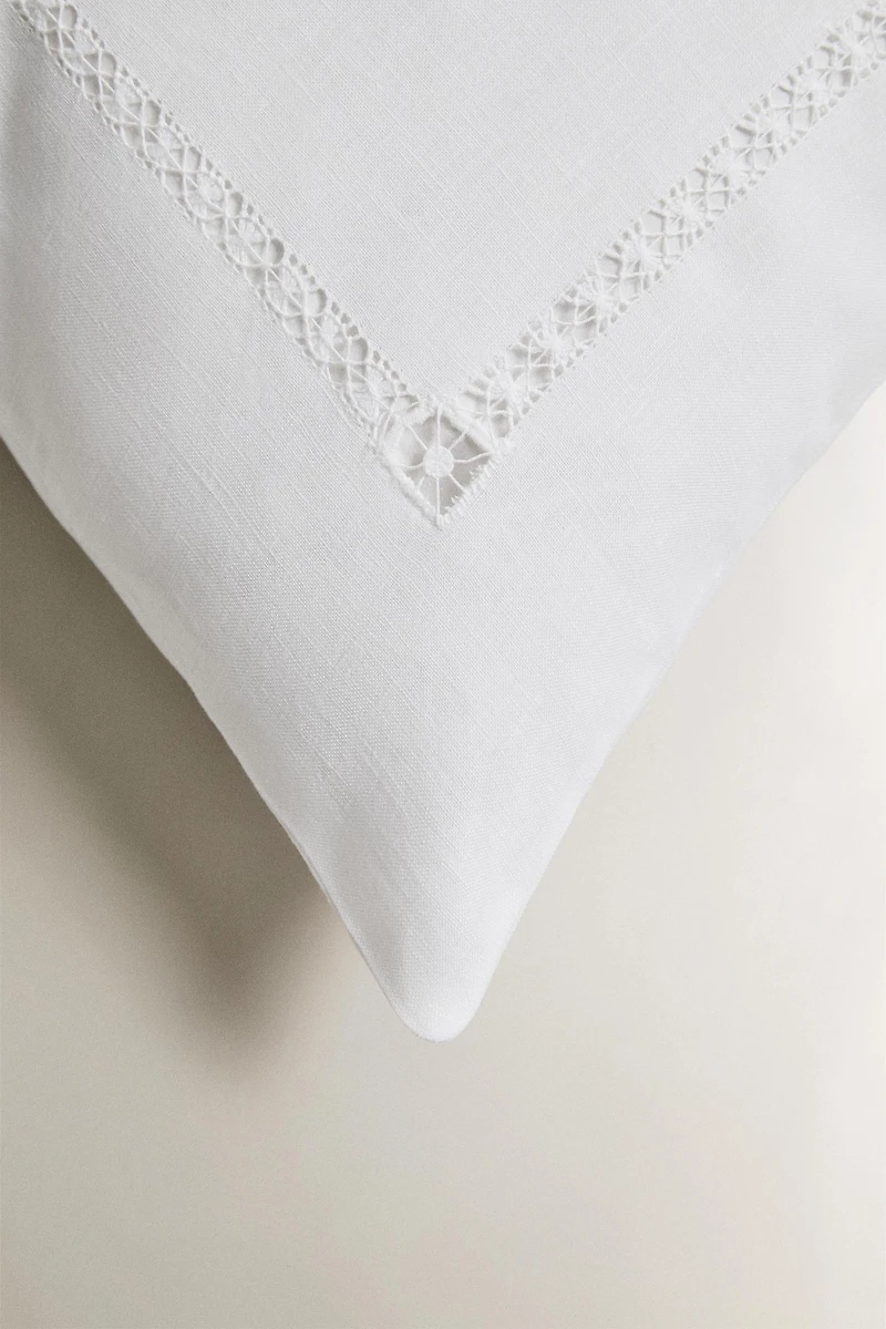 LINEN HEMSTITCHED PILLOWCASE