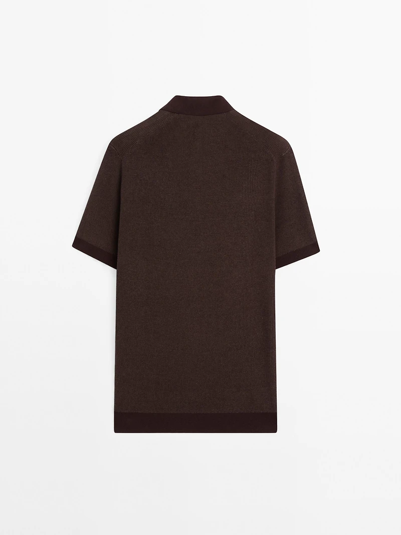100% cotton knit polo shirt