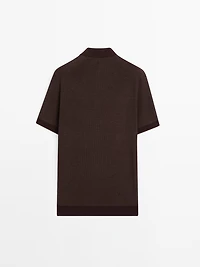 100% cotton knit polo shirt
