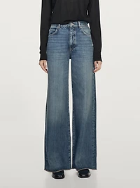 High-waist palazzo jeans