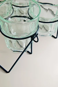 VERRE EN VERRE RECYCLABLE RELIEF