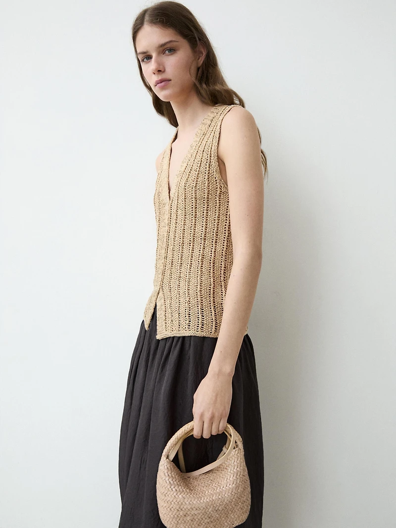 Cutwork vest