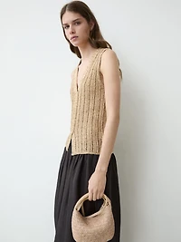 Cutwork vest
