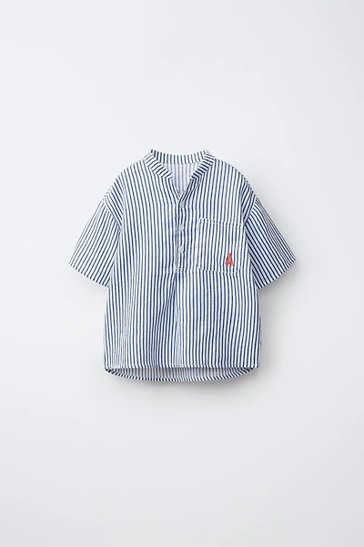 100% LINEN MANDARIN COLLAR SHIRT