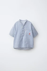 100% LINEN MANDARIN COLLAR SHIRT