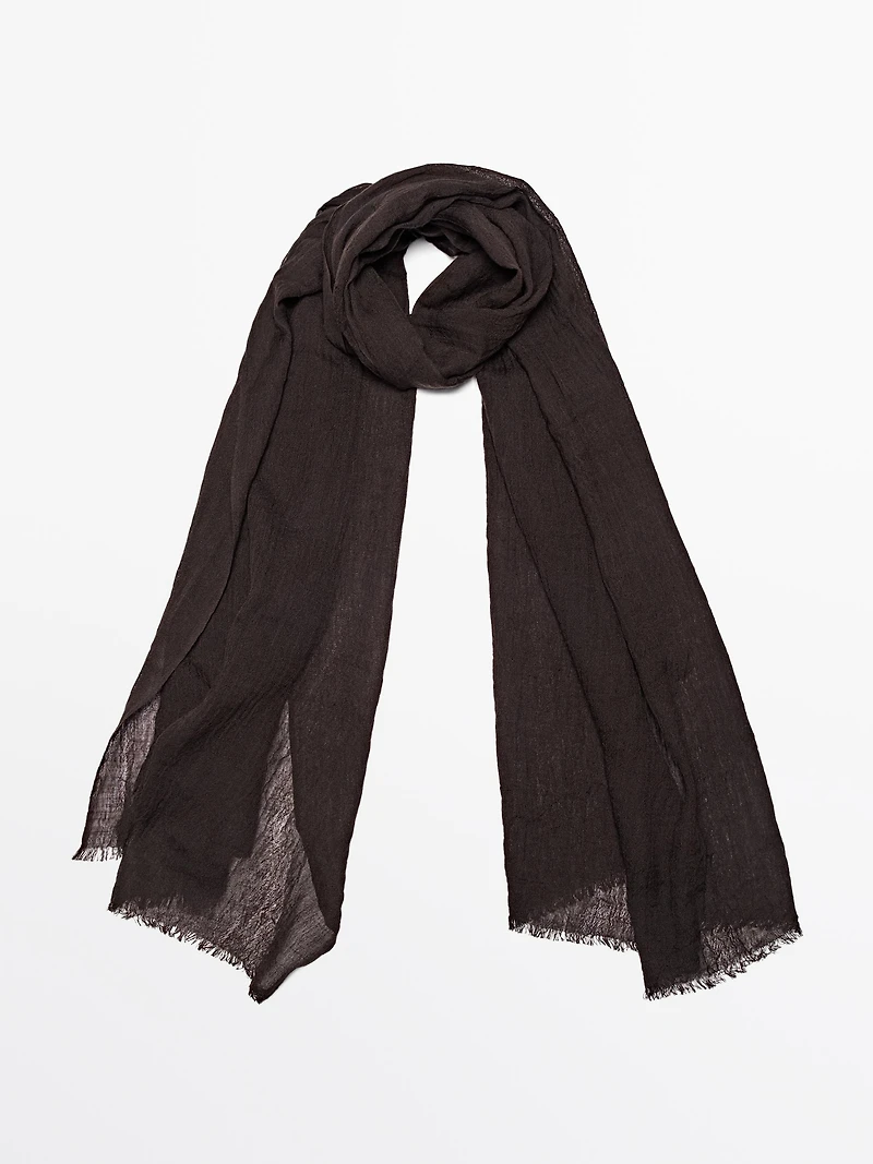 Lightweight wool blend scarf