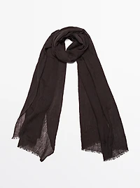 Lightweight wool blend scarf