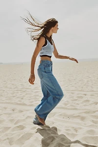 Z1975 HIGH WAIST STRAIGHT LONG LENGTH JEANS