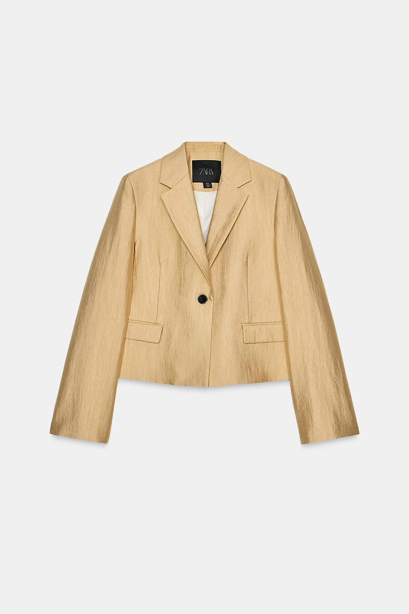 ZW COLLECTION METALLIC CROPPED BLAZER