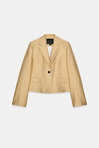 ZW COLLECTION METALLIC CROPPED BLAZER