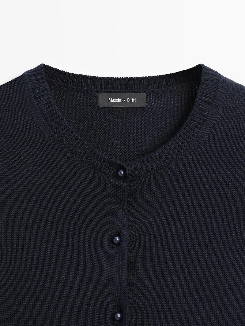 Cardigan avec boutons bijou