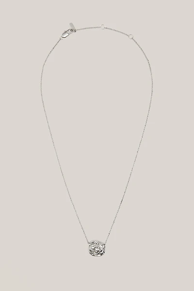 Necklace with textured round basket piece - LIMITED EDITION
