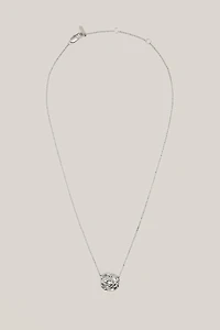 Necklace with textured round basket piece - LIMITED EDITION