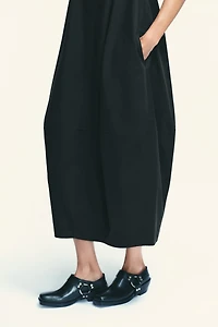 MIDI DRESS WITH BACK PLEAT