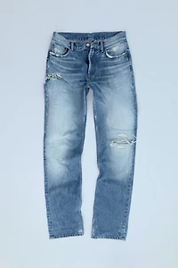 TRF MID-RISE STRAIGHT RIPPED JEANS